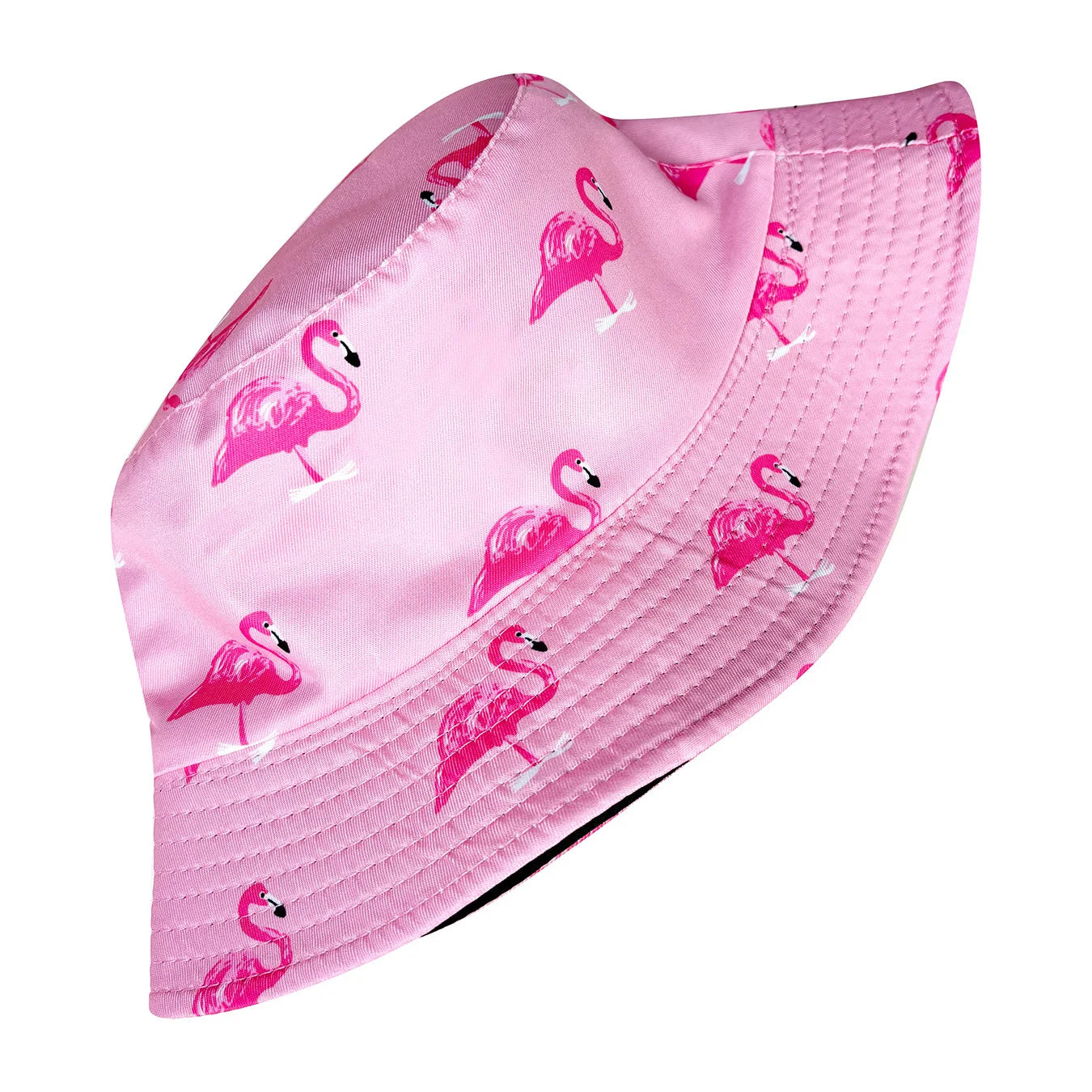 Cartoon Flamingo Print Bucket Hat Lightweight Design Foldable Sun Hat