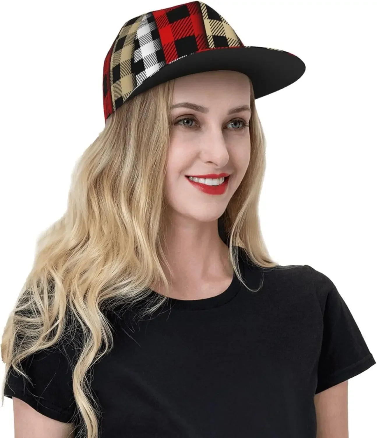 Plaid Adult Men's Snapback Cap Hat Tennis Cap Running Cap Hip Hop