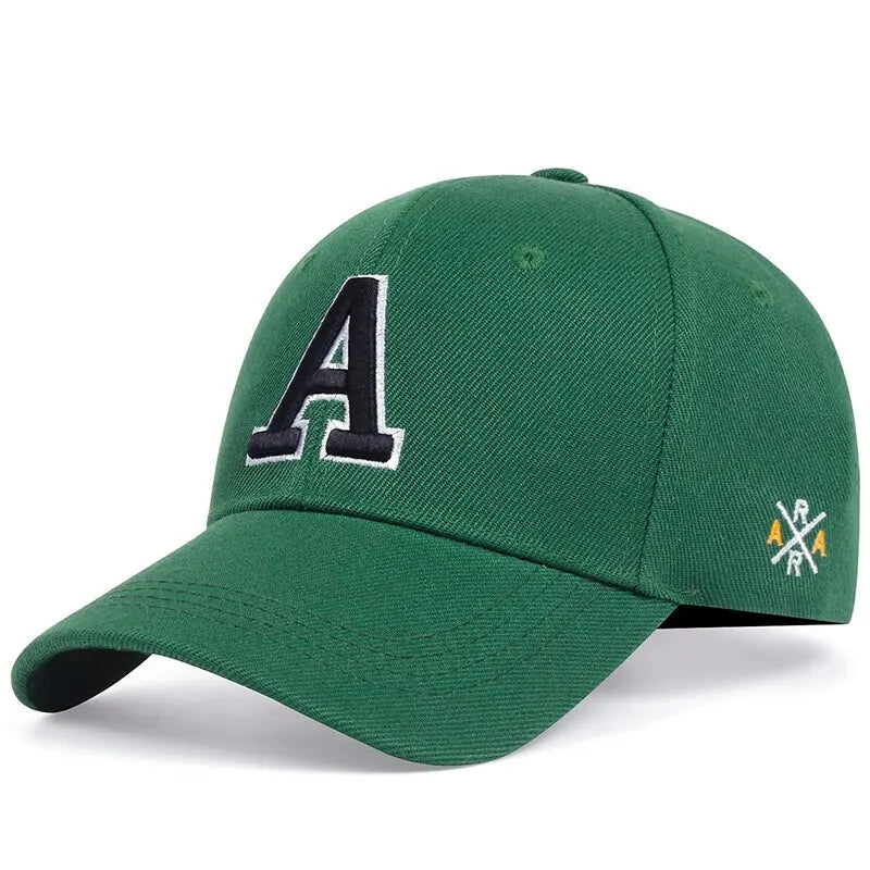 Unisex Simple Letter A Embroidery Baseball Caps Spring and Autumn Outdoor
