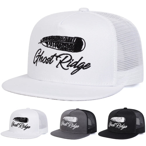 Unisex GHOST RIDGE Letter Embroidery Hip-hop Net Hats Snapback Caps