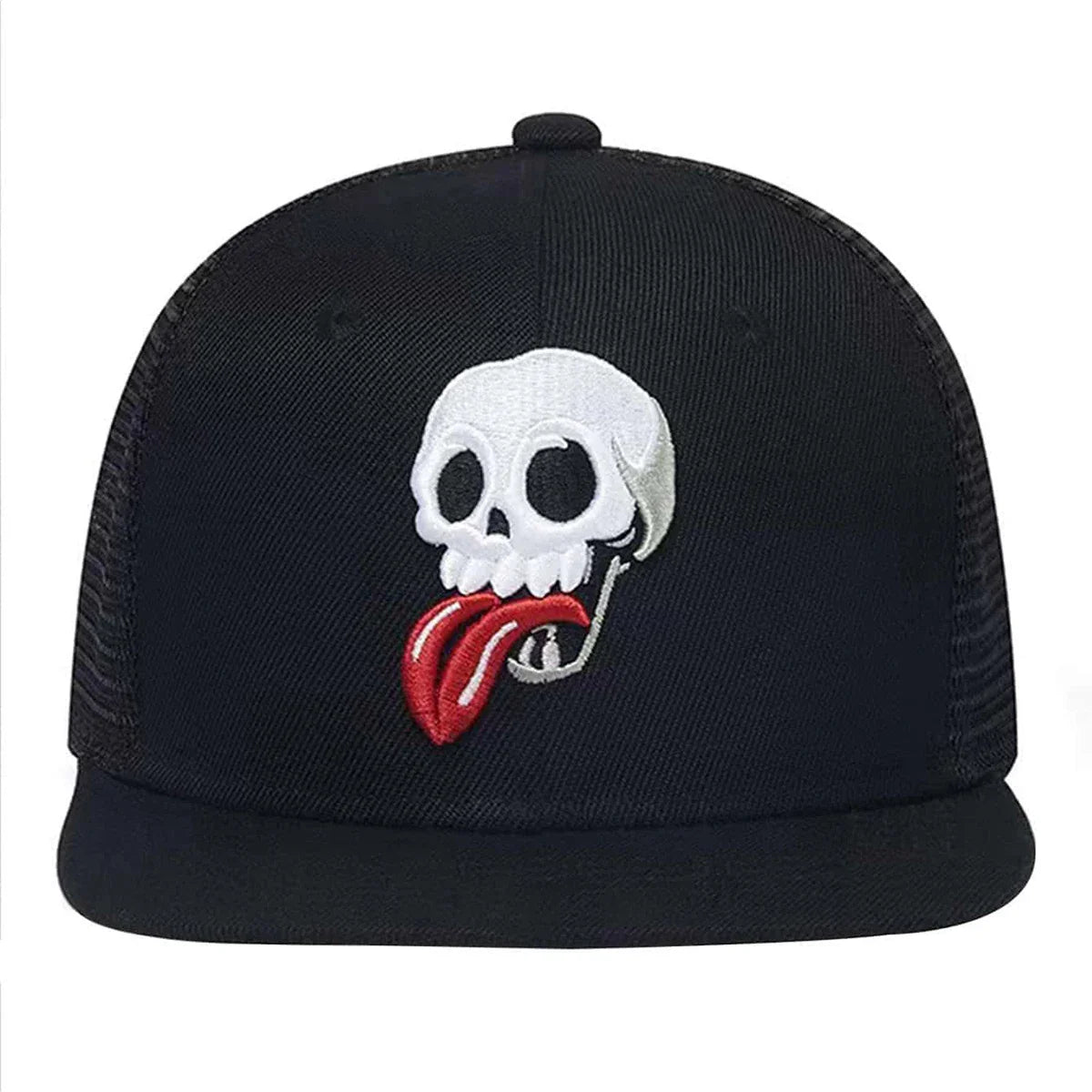 Unisex Stick Out Your Tongue Embroidery Hip-hop Net Hats
