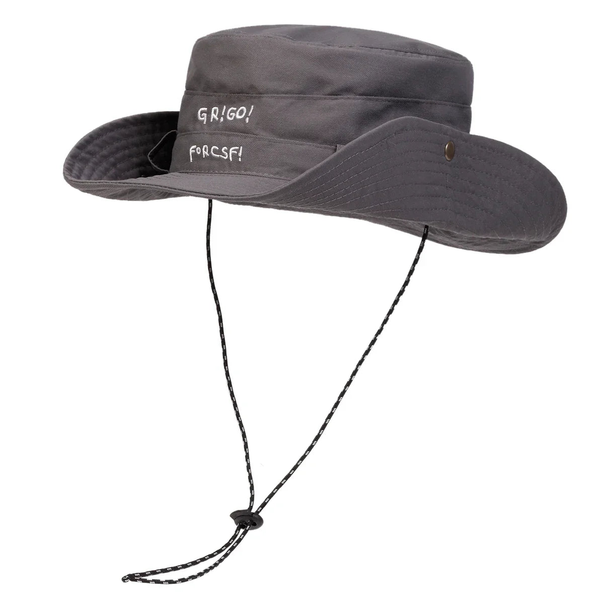 Unisex GR GO FORCSF Letter Embroidery Bucket Hat