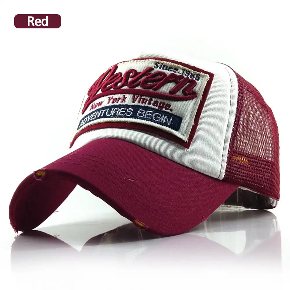 Streetwear Letter Embroidery Mesh Dad Baseball Cap