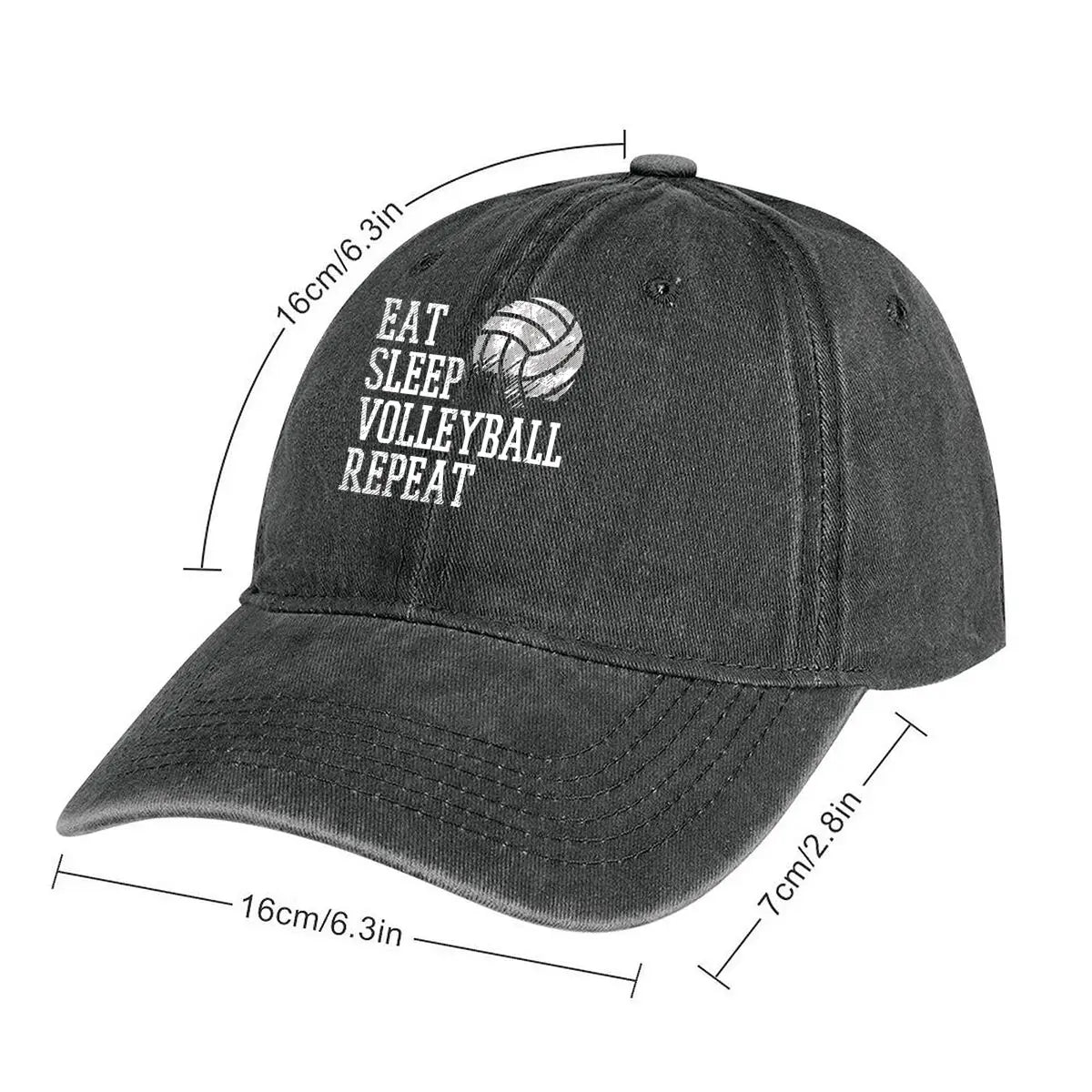 EAT SLEEP VOLLEYBALL REPEAT Washed Baseball Cap