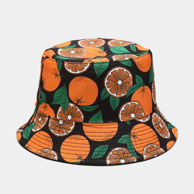 2022 18 Style Cotton Fruit Pattern Print Bucket Hat Fisherman Hat For Men And Women