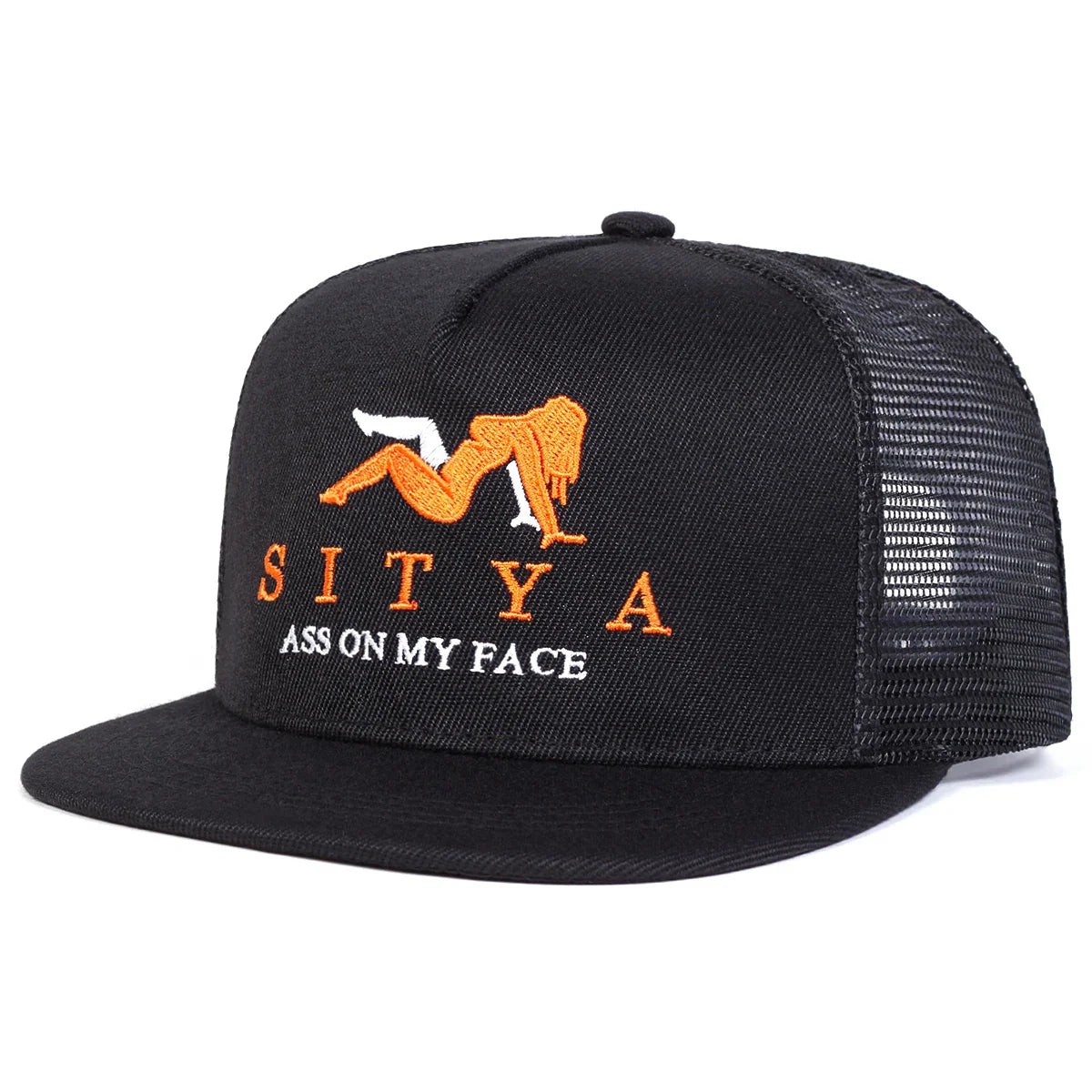 Unisex SITYA Letter Embroidery Hip-hop Net Hats