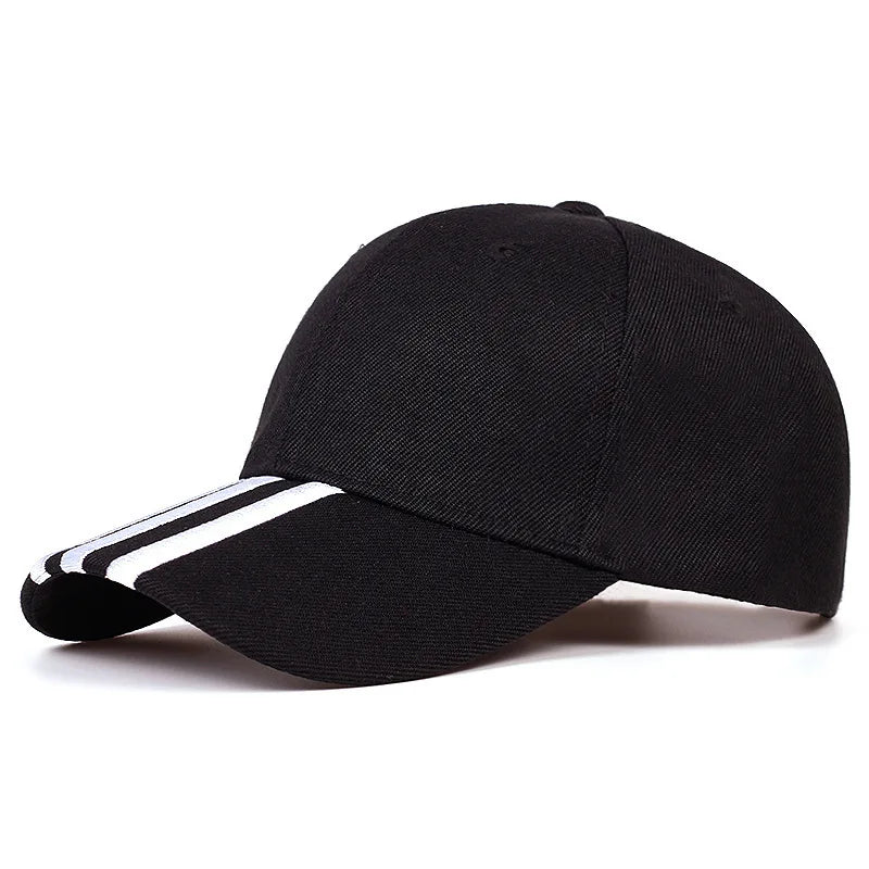 Unisex Three Horizontal Embroidery Baseball Caps