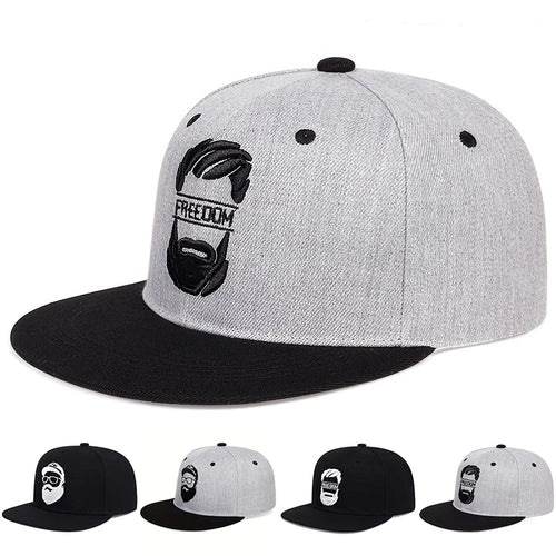 Unisex Uncle Beard Embroidery Hip-hop Hats Snapback Baseball Caps