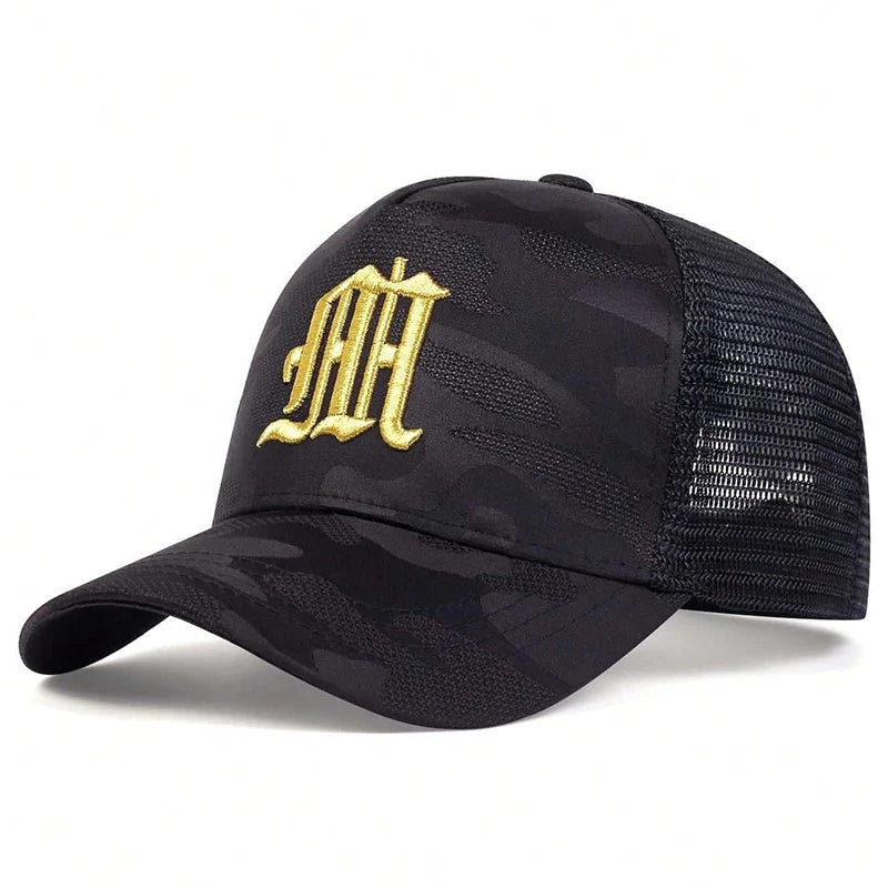 Fashion M Letter Camouflage Embroidery Baseball Caps