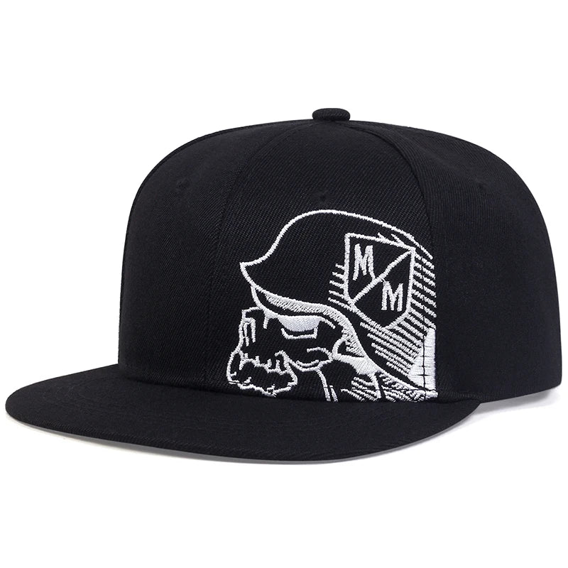 Unisex Helmeted Man Embroidery Hip-hop Hats Snapback Caps Baseball Caps
