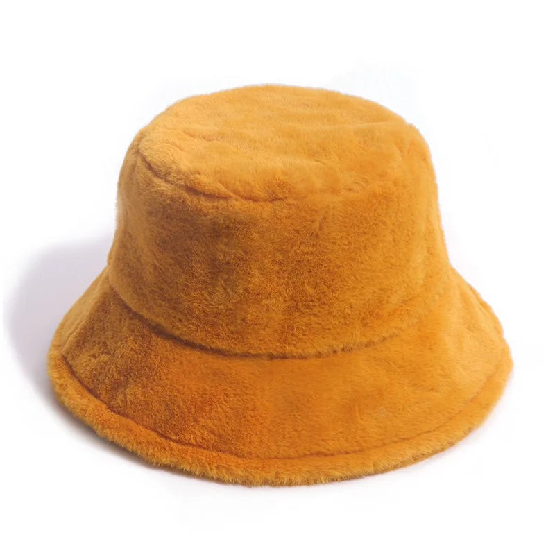 Winter Bucket Hat Women's Fashion Leopard Panama Warm Hat For Women