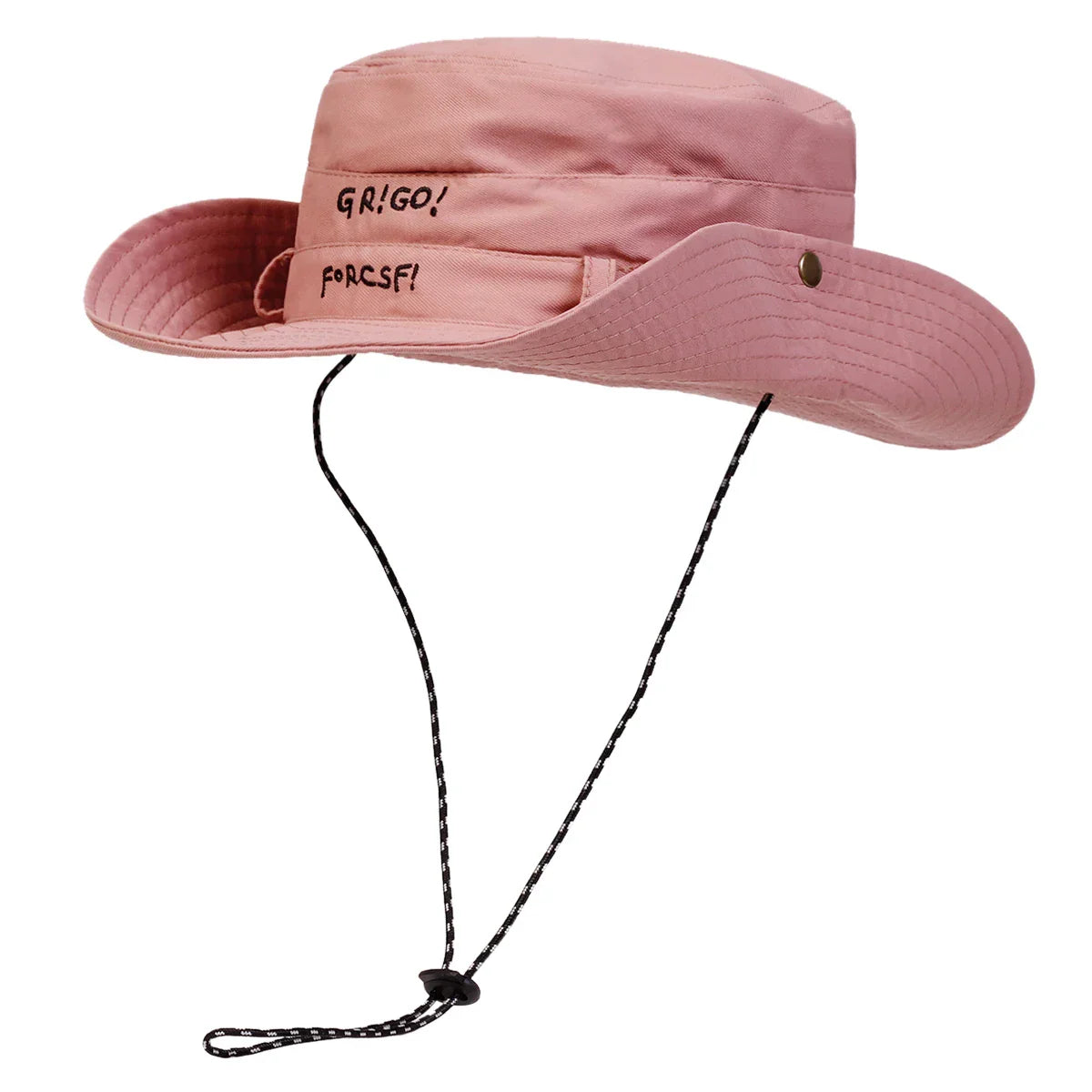 Unisex GR GO FORCSF Letter Embroidery Bucket Hat