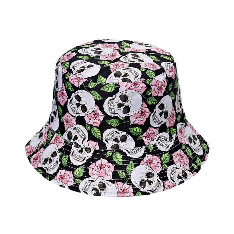 Fashionable Ghost Head Hole Head Fisherman Hat Bucket Hat