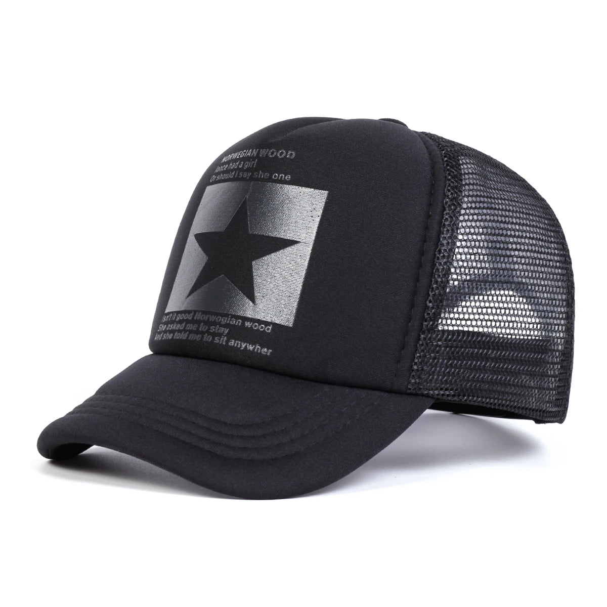 Children Five Pointed Star Print Baseball Net Caps