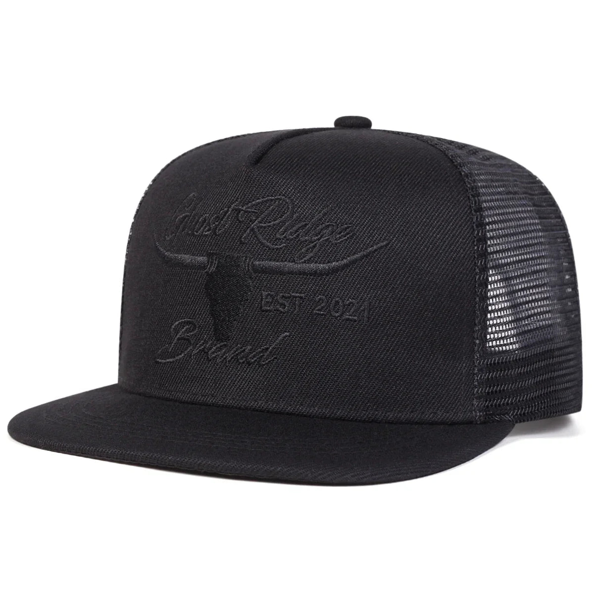 Unisex Bullhead Letter Embroidery Hip-hop Net Hats