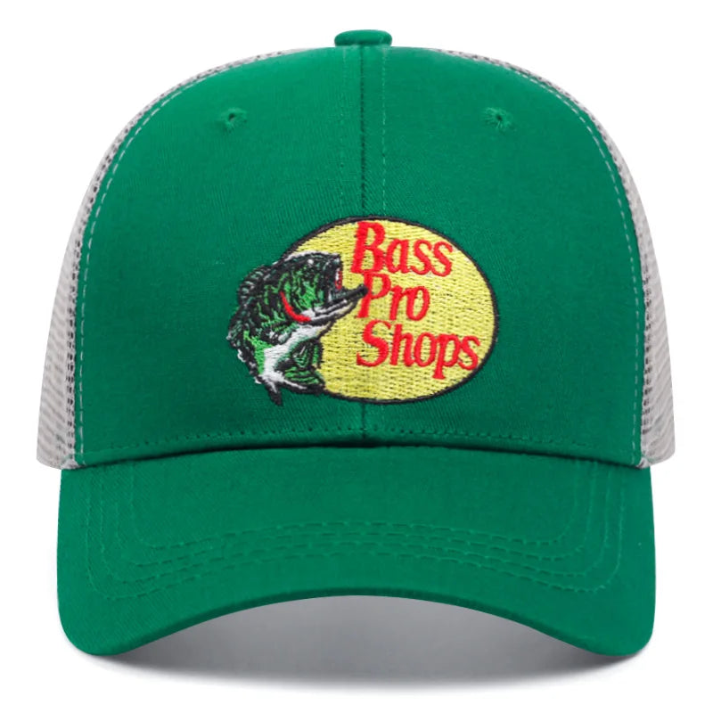Unisex Letter Fish Embroidery Hip-Hop Hat Four Seasons Baseball Caps
