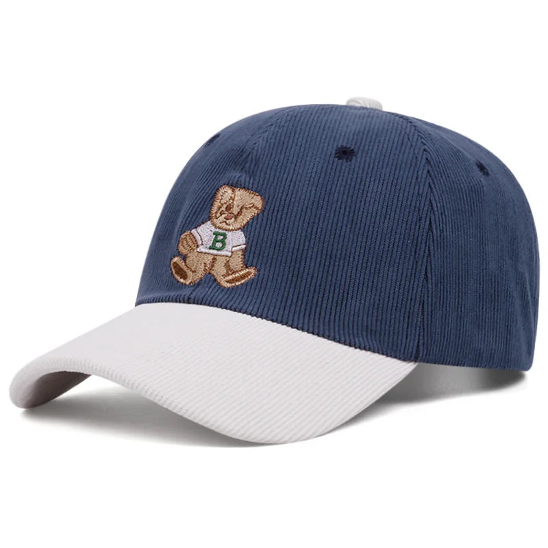Adorable Teddy Bear Embroidery Baseball Hats Outdoor