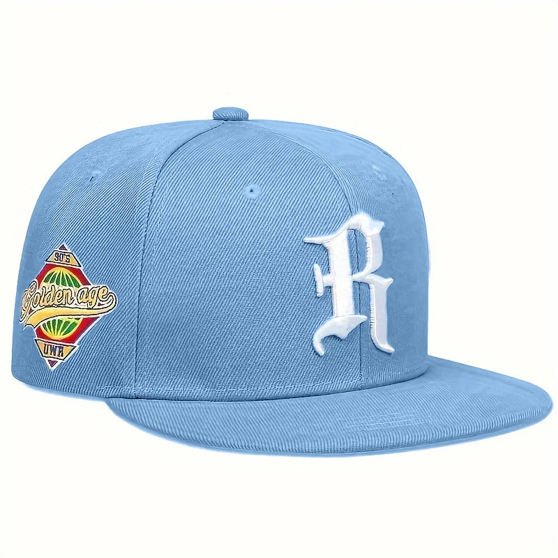 Casual Hip-Hop Punk Letter Embroidered Flat-Brimmed Snapback Cap