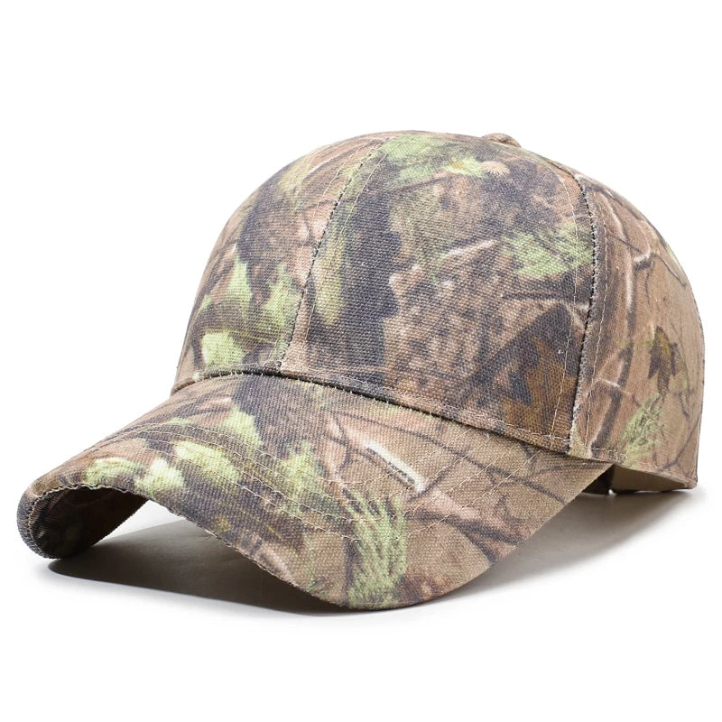 Baseball Cap with Leaf Jungle Camouflage Pattern