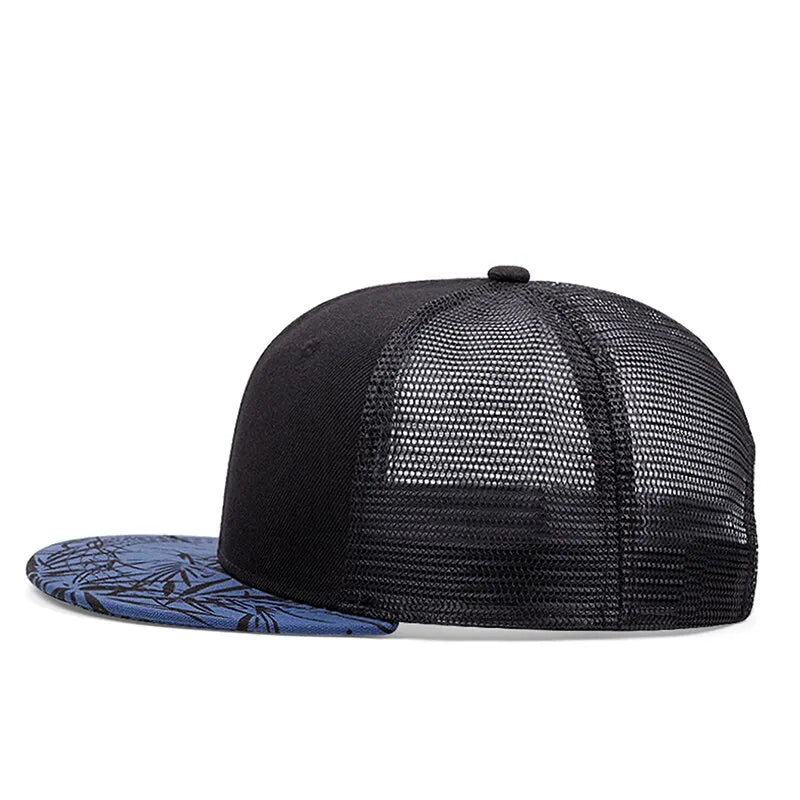 Fashion Baseball Caps Snapback Bamboo Leaf Printing Hats Outdoor Sports Caps Hip Hop Hats Trendy For Men Women Hats