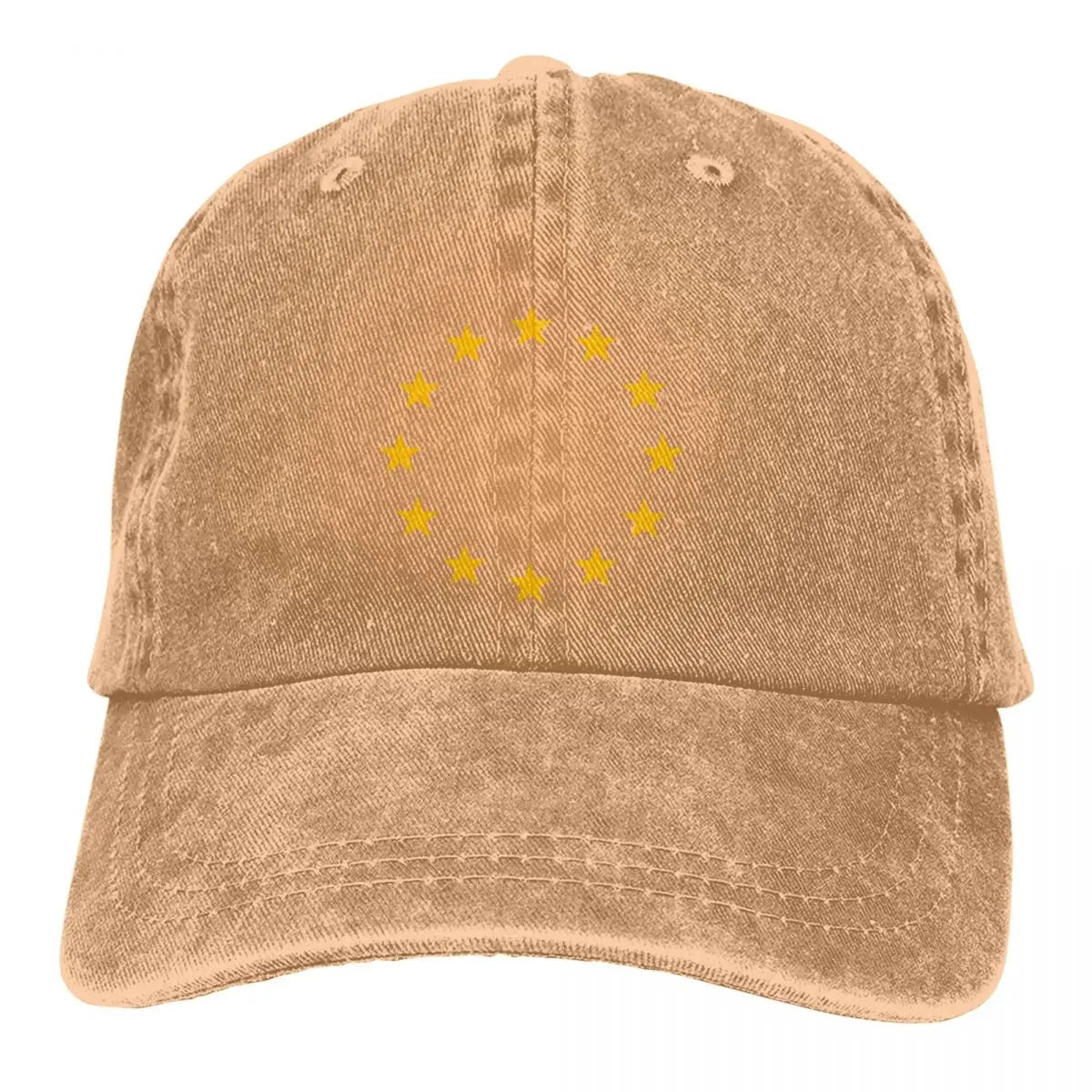 Washed Men's Baseball Cap Europe European Union EU Stars