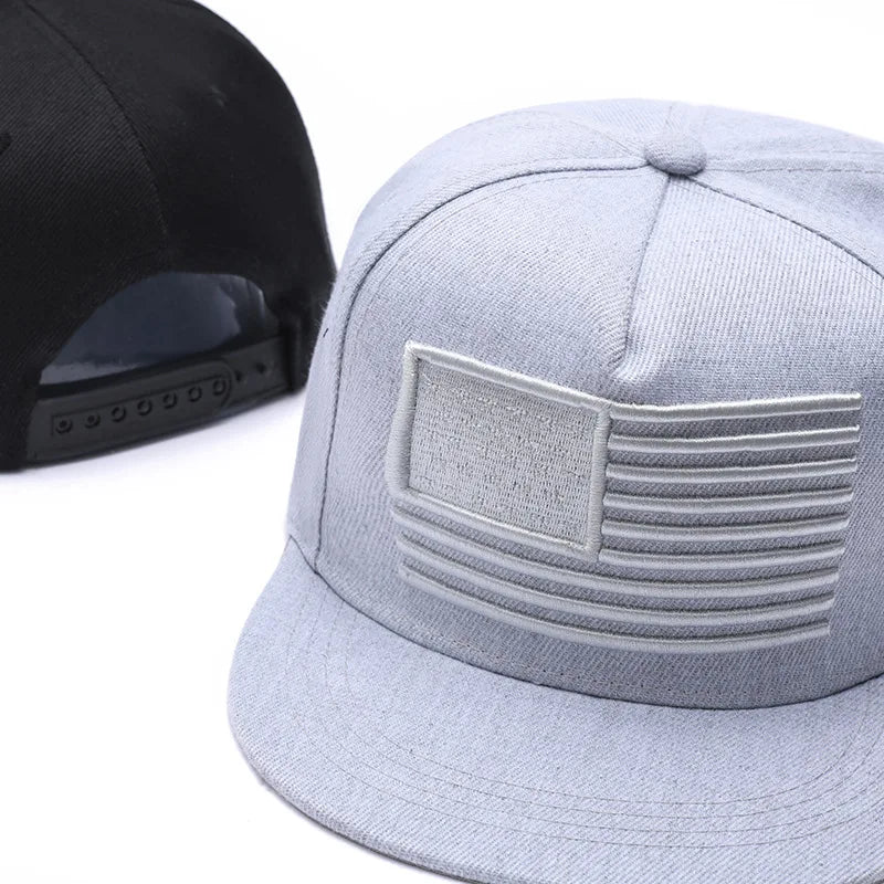 American Flag Embroidery Hip-hop Hats Snapback Caps