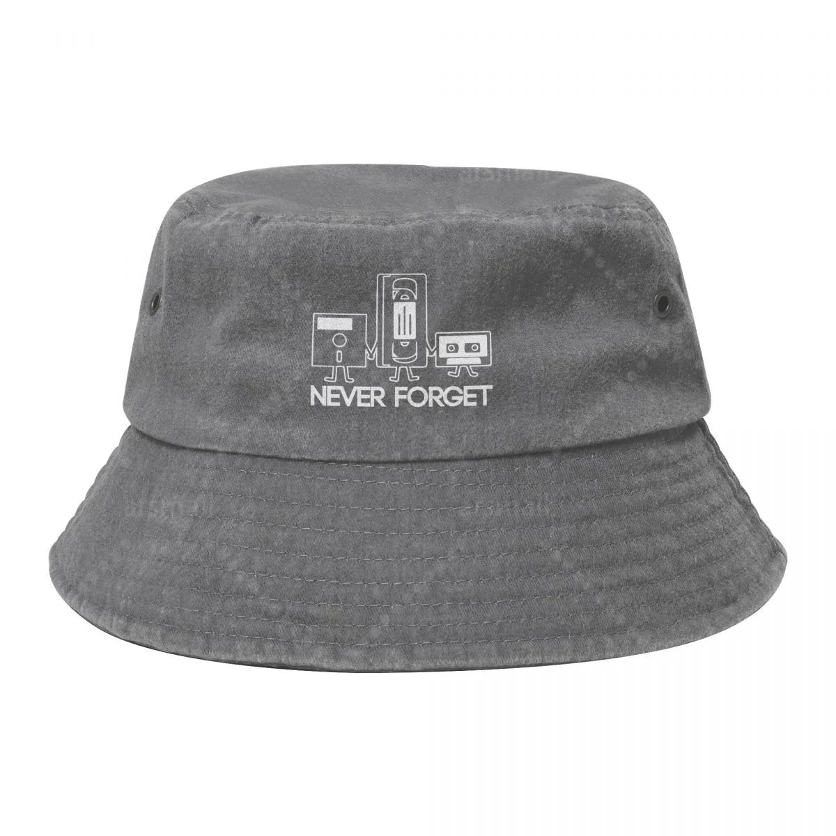 Never Forget Sarcastic Graphic Music Funny Printed Unisex Cotton Bucket Hats