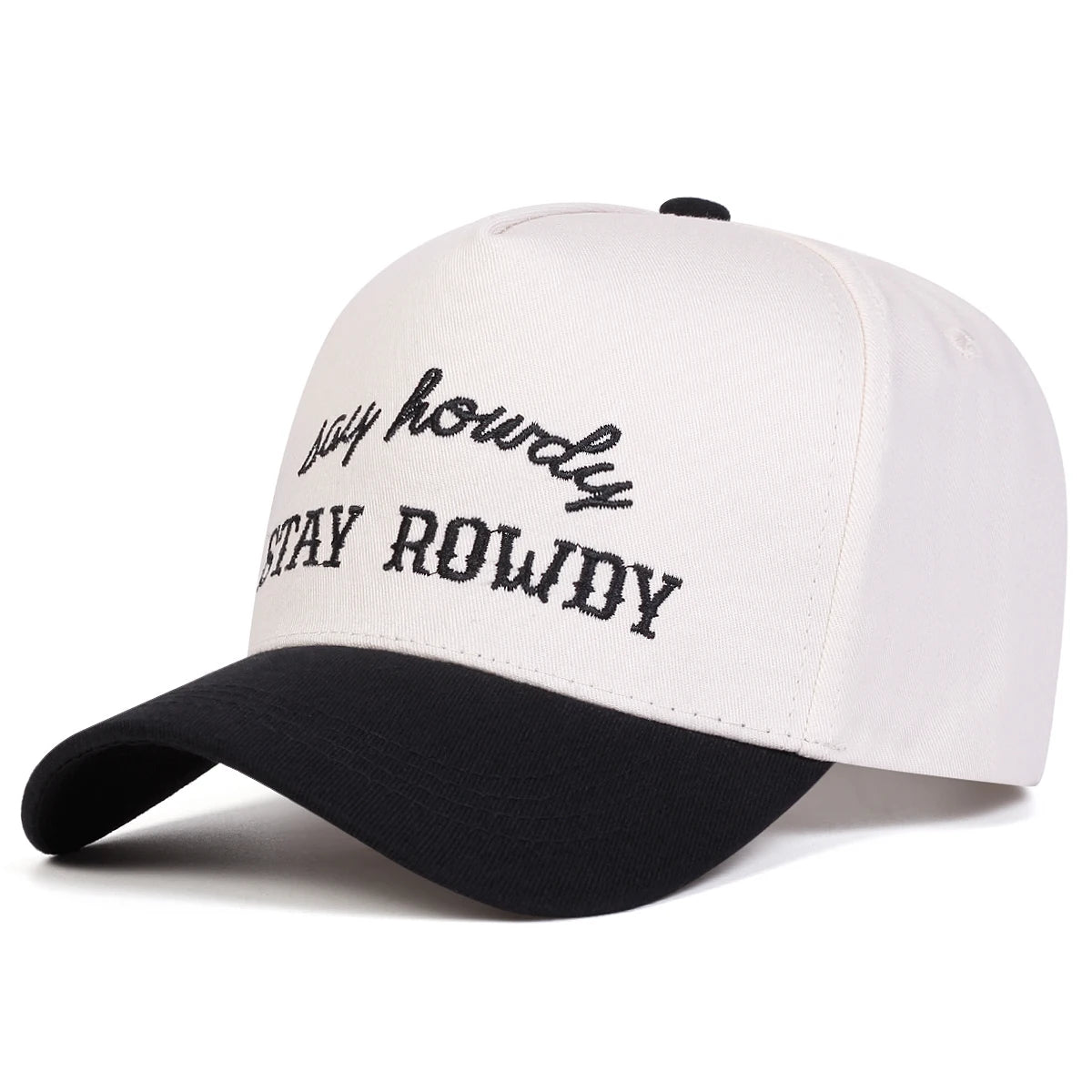 Unisex STAY ROWDY Letter Embroidery Baseball Caps Hip Hop Hat Sunscreen Hat
