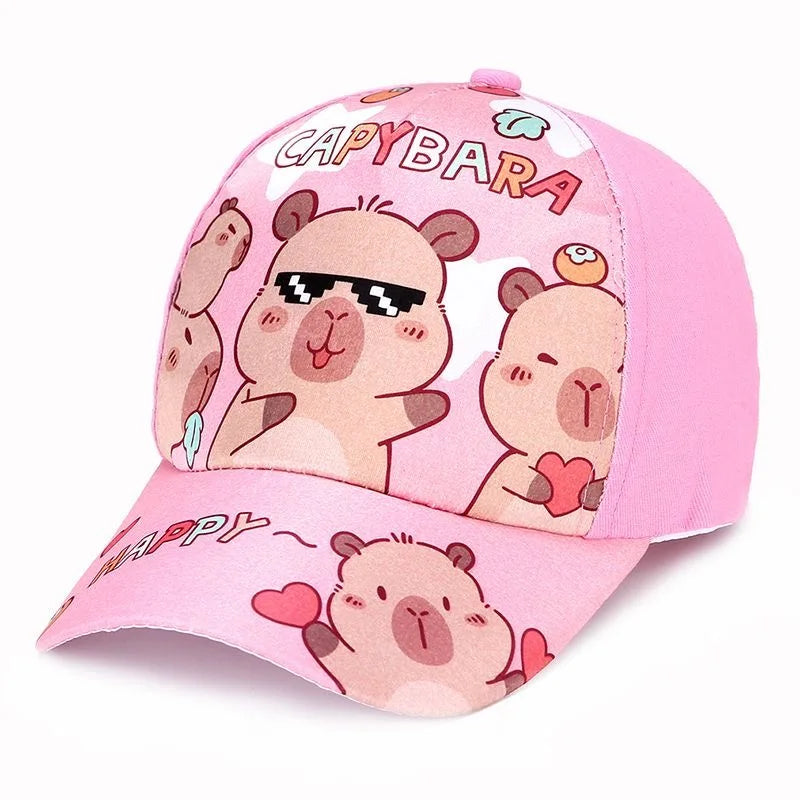 Children's Cartoon Capybara Printed Cute Capybara Hat Lovely Kids Baseball Cap
