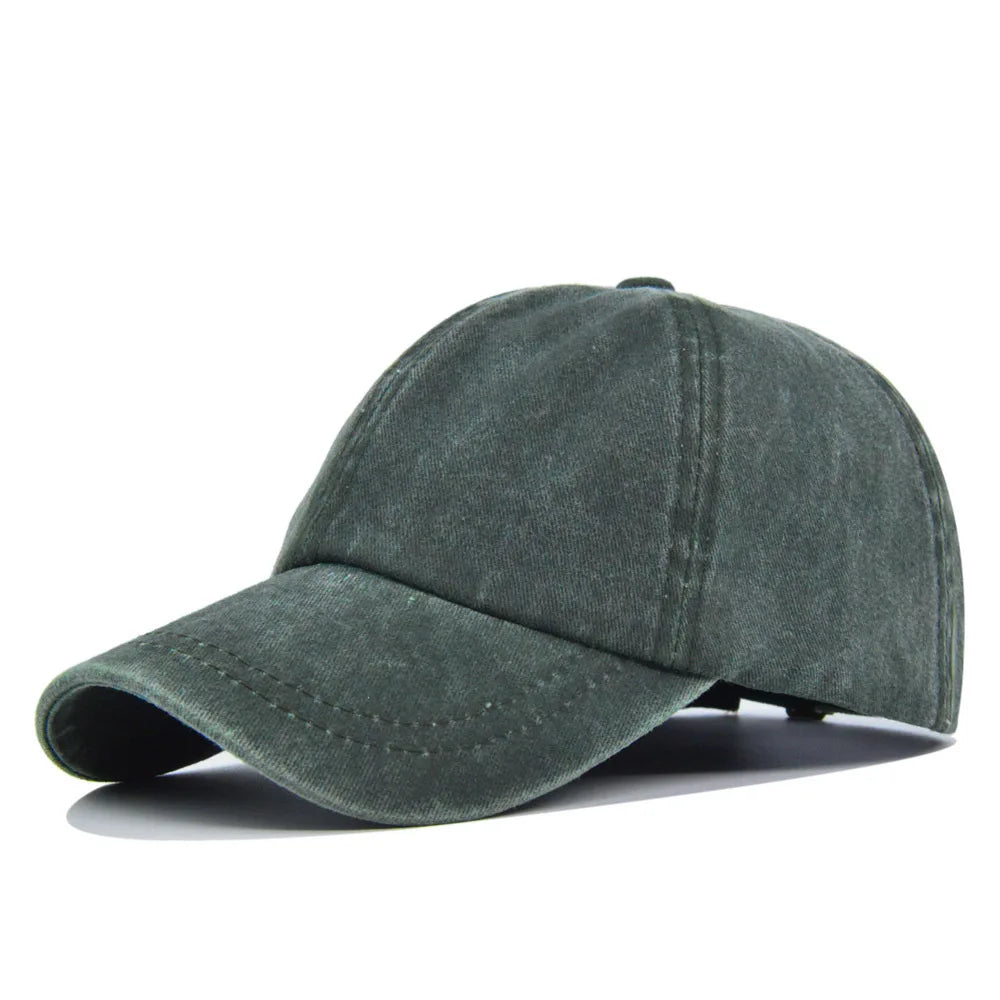 Vintage Washed Distressed Plain Baseball Cap