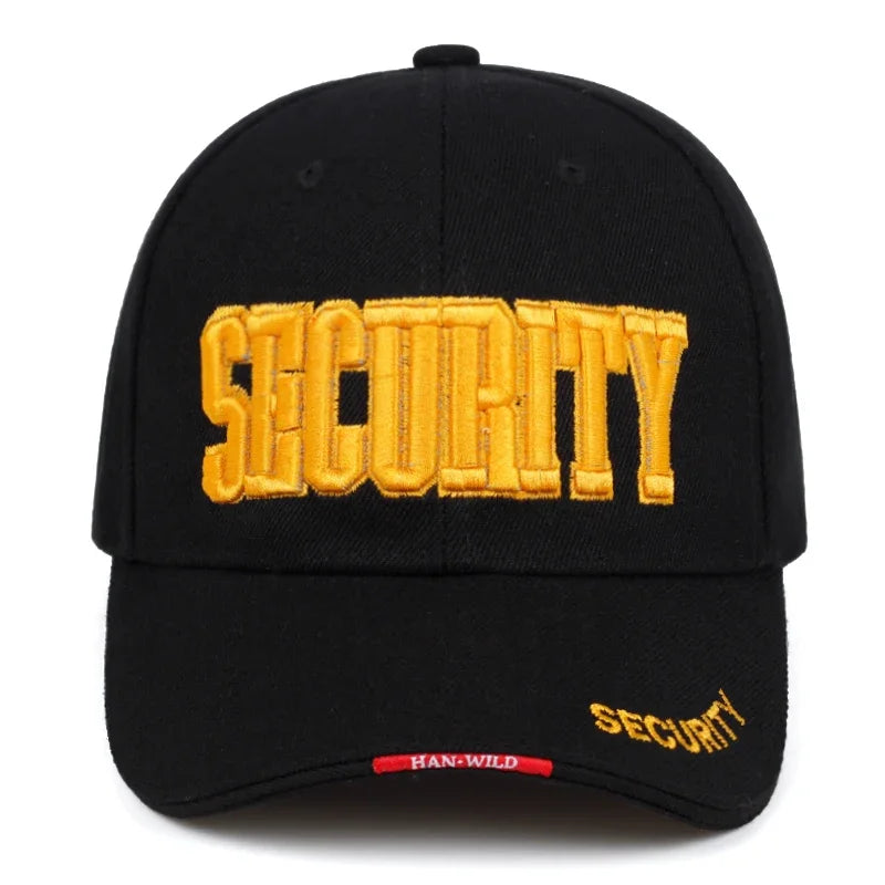 Unisex Security Letter Embroidery Baseball Caps