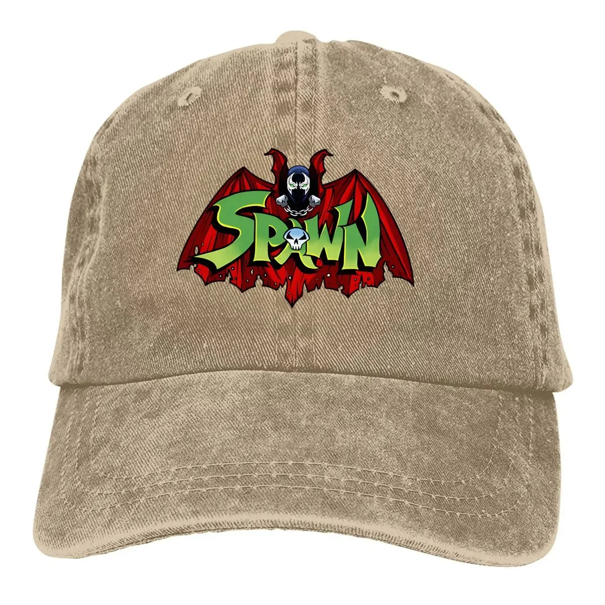Washed Men's Baseball Cap Spawn-Bat Trucker Dad Hat Spawn Comic Golf Hats