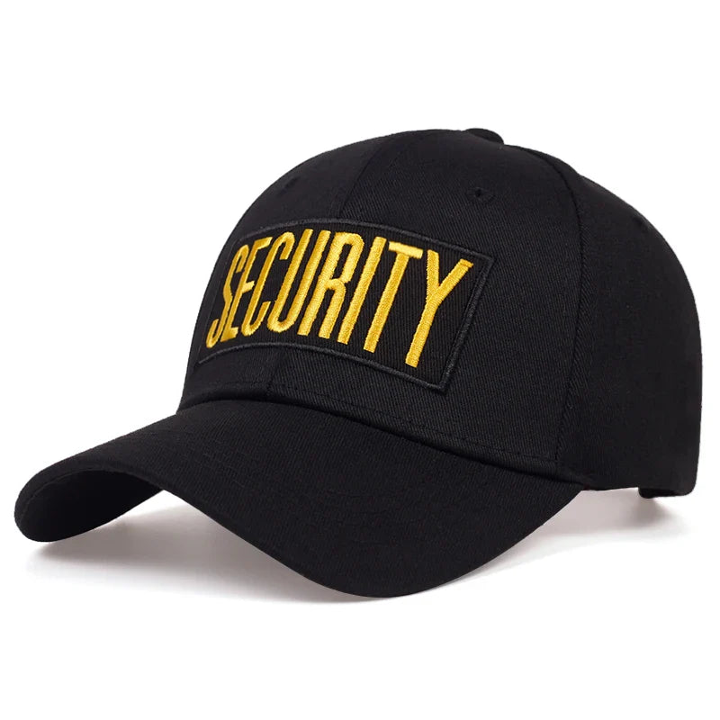 Unisex SECURITY Letter Embroidery Baseball Caps