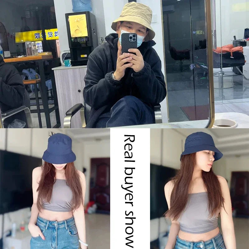 Waterproof Large Size XL62cm Sun Hat Men Women's Sunscreen UV Protection Bucket Hat