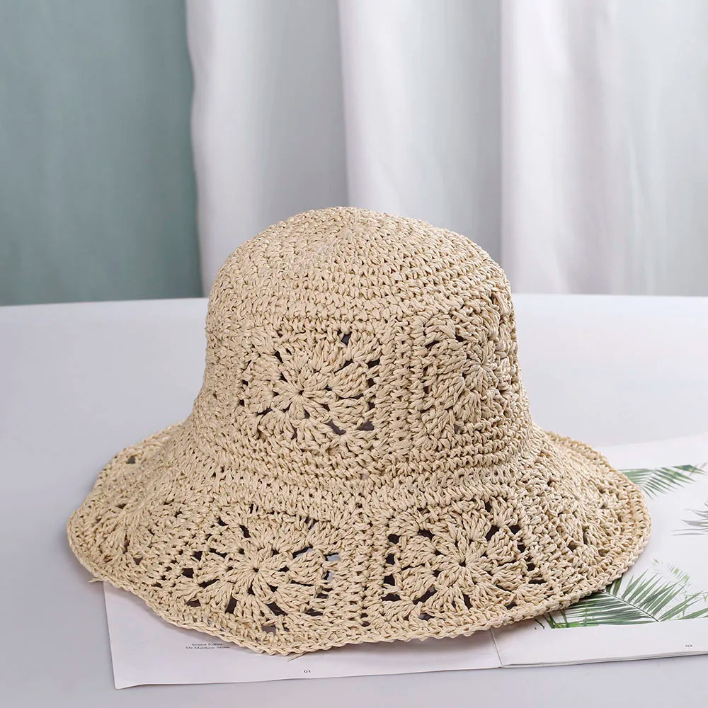 Womens Straw Hats Crochet Hat