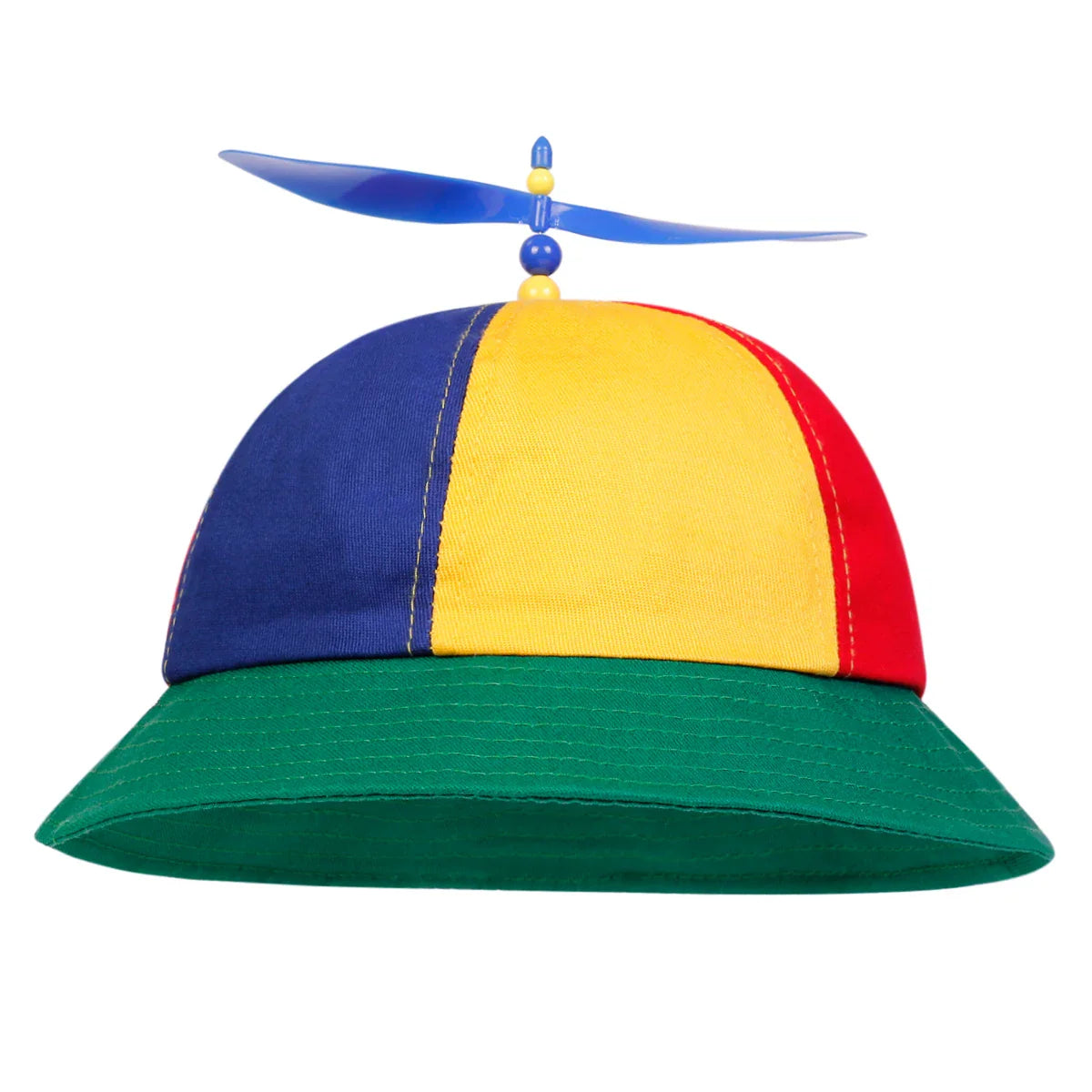 Unisex Multi Color Splicing Propeller Personality Bucket Hats