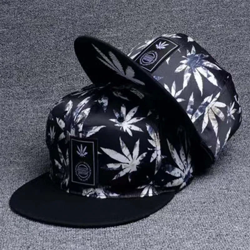 Unisex Fashion Maple Leaf Printing Baseball Cap Snapback Caps Cowboy Hat Men