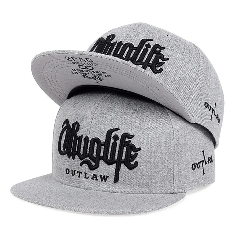 2025 Fashion Fastball CAP Thug Life Embroidery Hip Hop Baseball Cap Snapback Hat