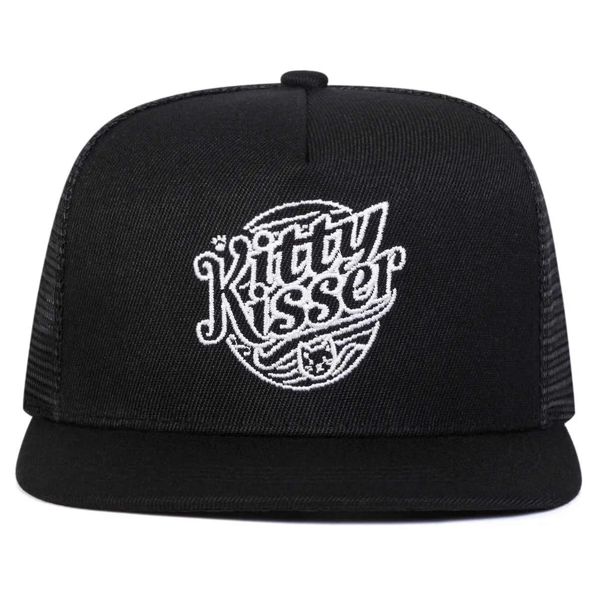Unisex Kitty Kisser Letter Embroidery Hip-hop Net Hats