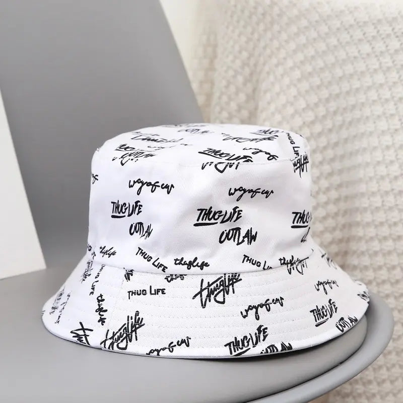 Unisex Style Trendy Versatile Double-Sided Printed Fisherman Hat