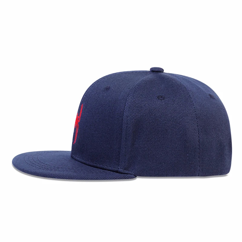 Children Spider Embroidery Hip-hop Hats