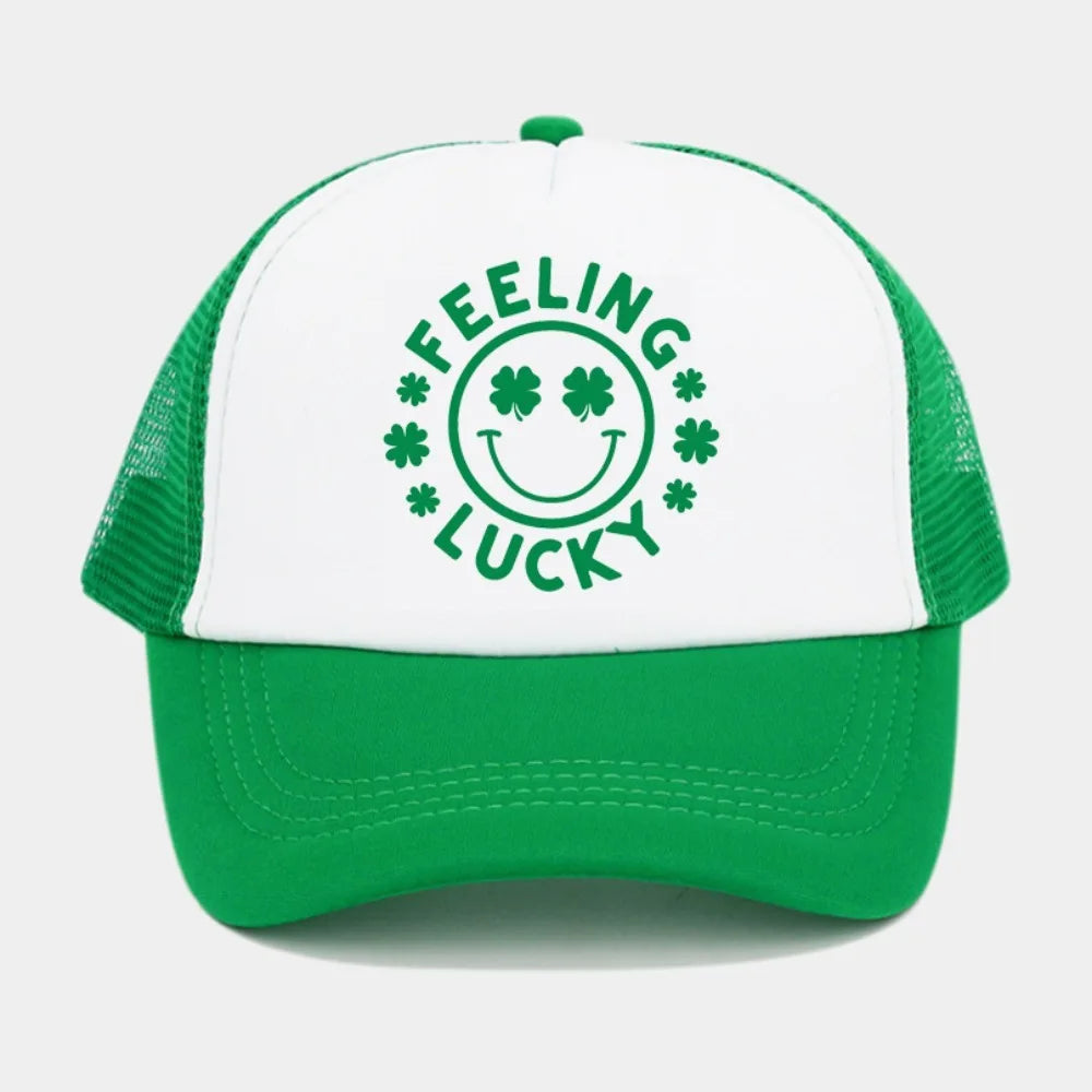 New Green Velvet Clover Shamrock Hat Breathable Sunshade Baseball Cap