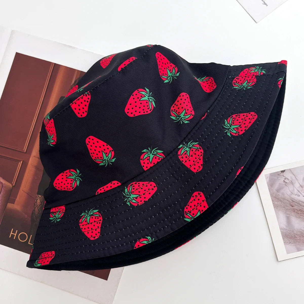 Bucket Hat Vintage Style Bucket Hats Fisherman Hats Cartoon Printing Panama Cap