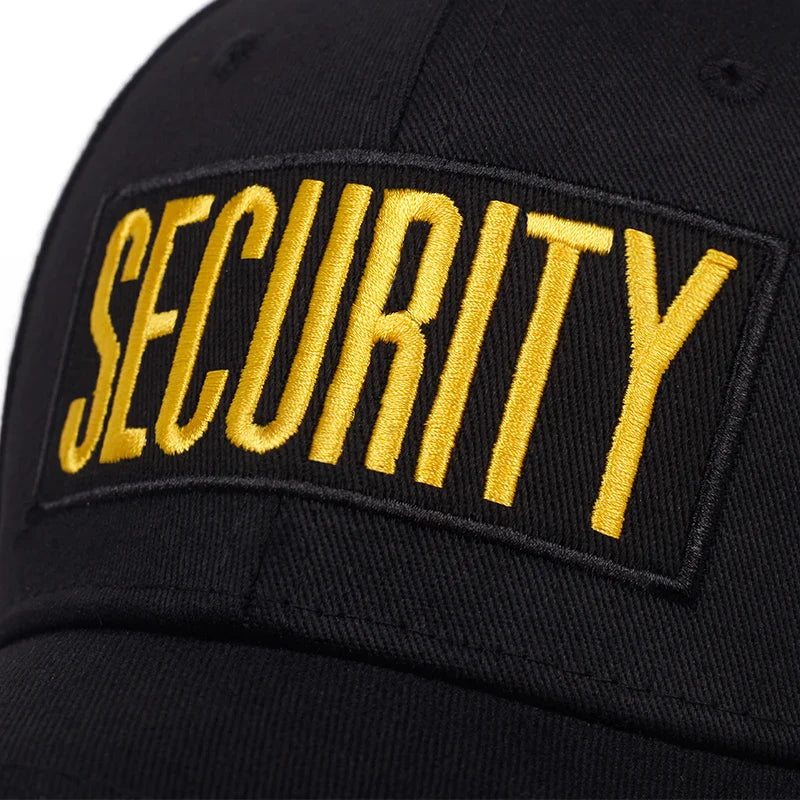 Unisex SECURITY Letter Embroidery Baseball Caps