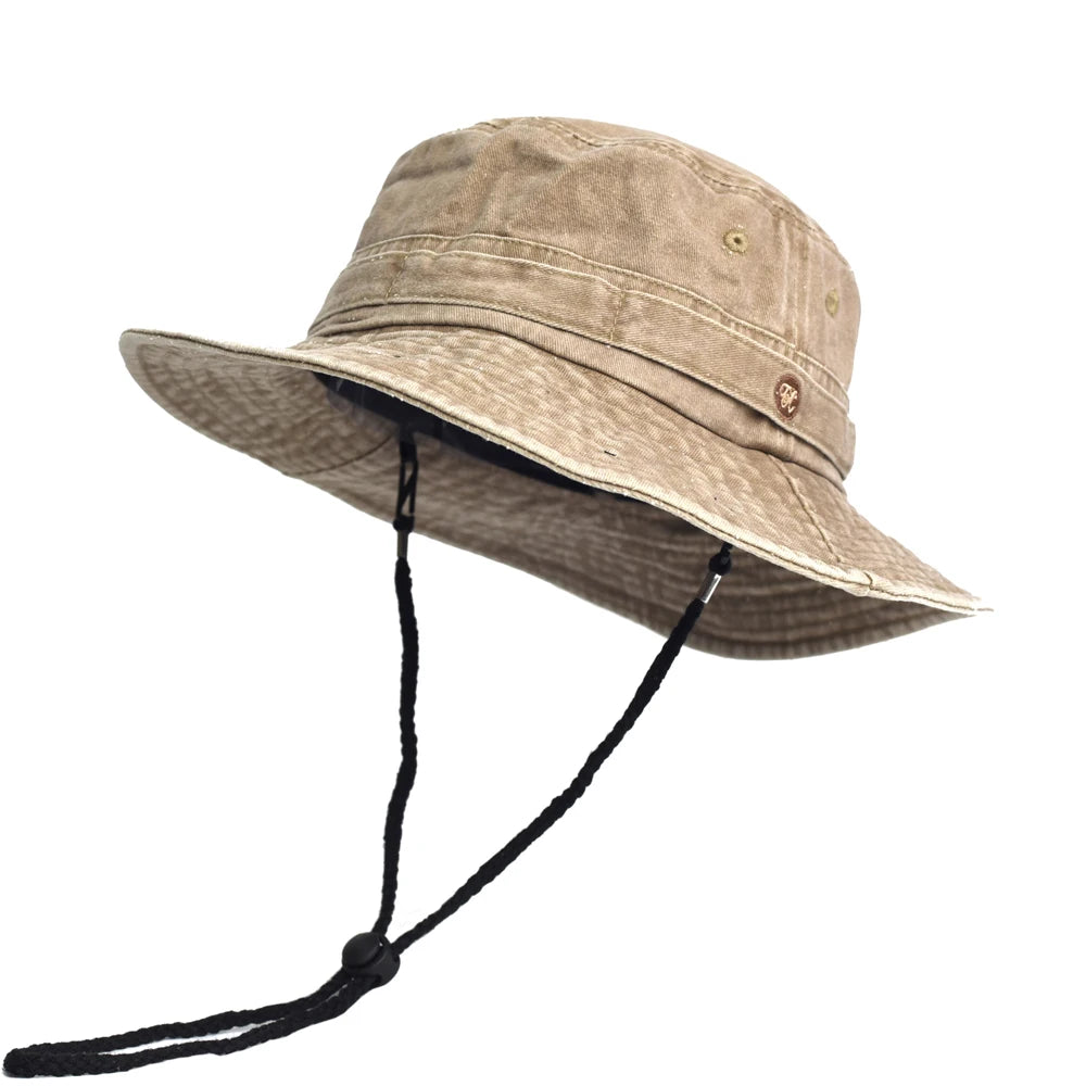 Washed Cotton Bucket Hats Spring Summer Men Women