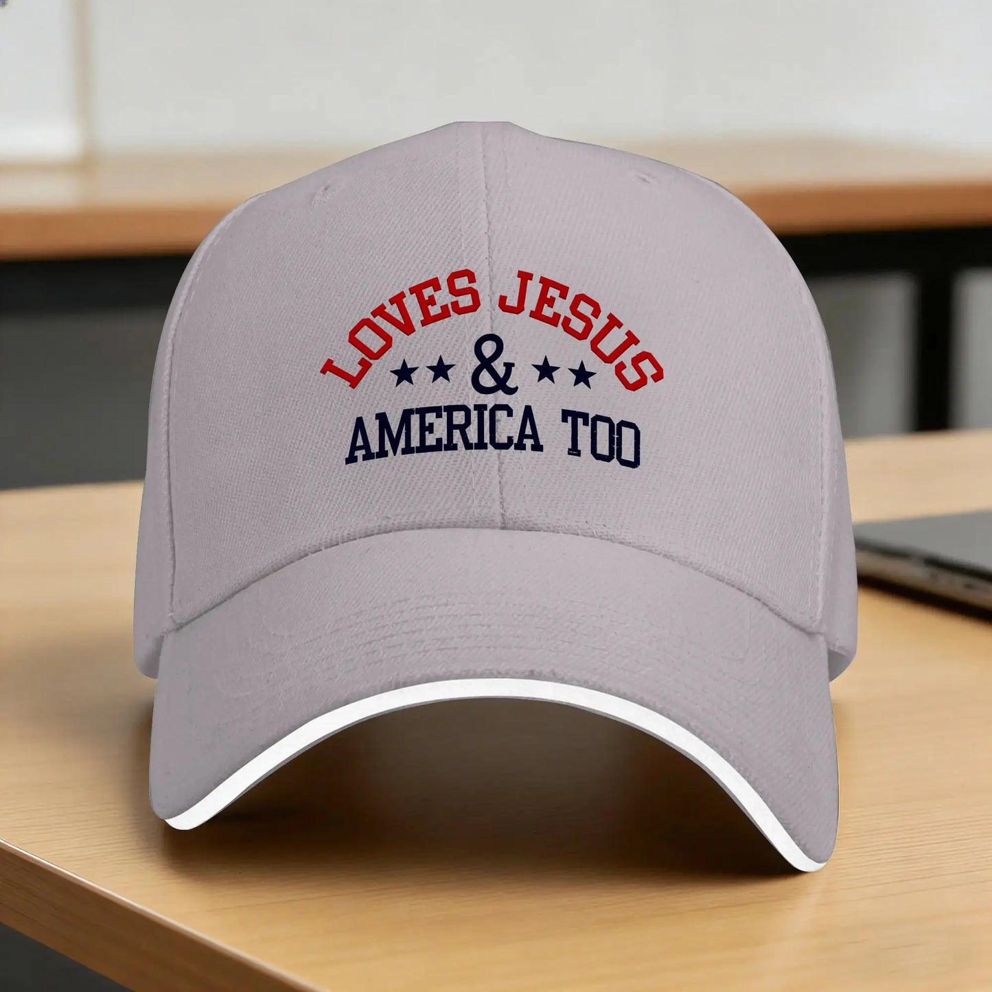 Loves Jesus and America Too Casual Baseball Cap