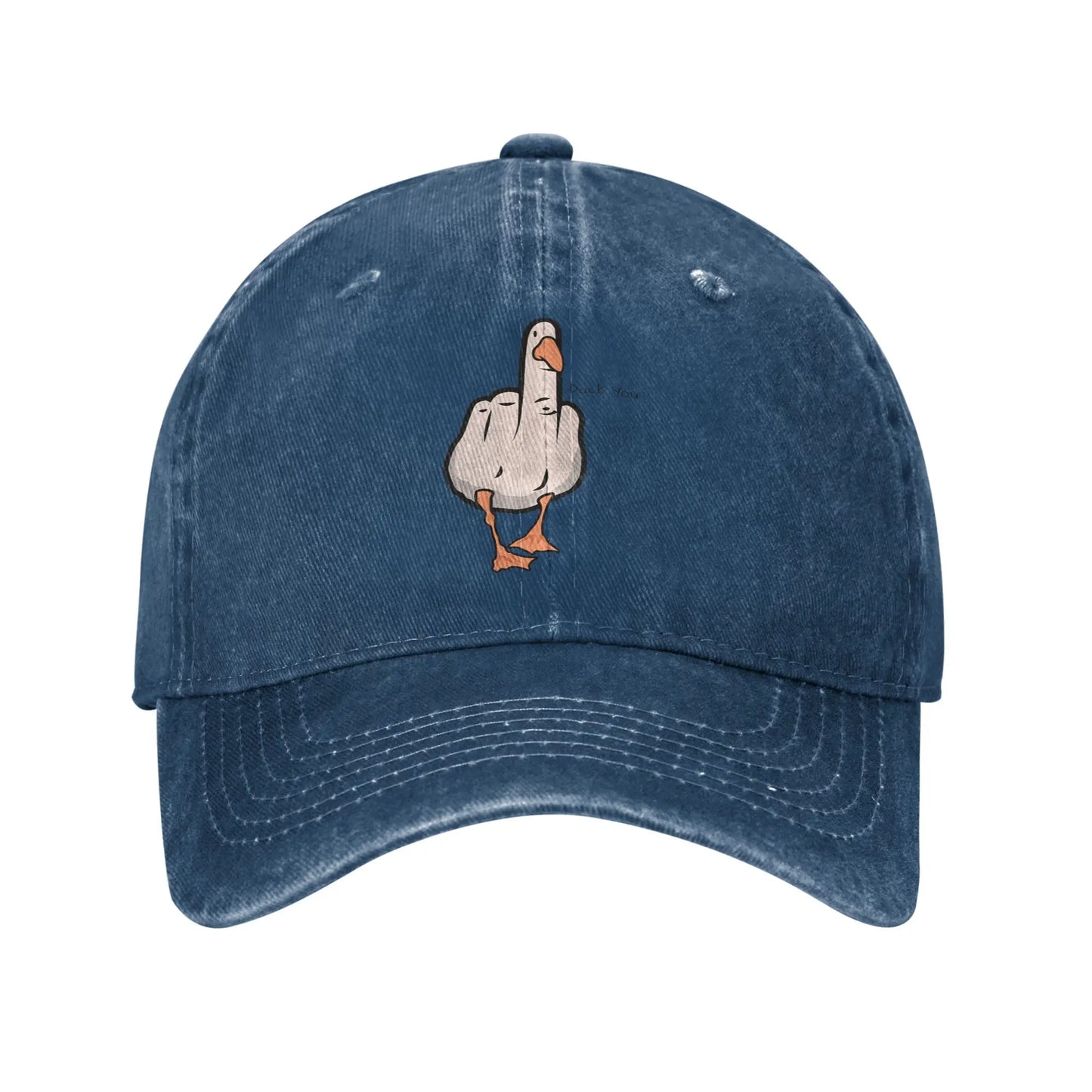 Summer Funny Middle Finger Duck Baseball Cap
