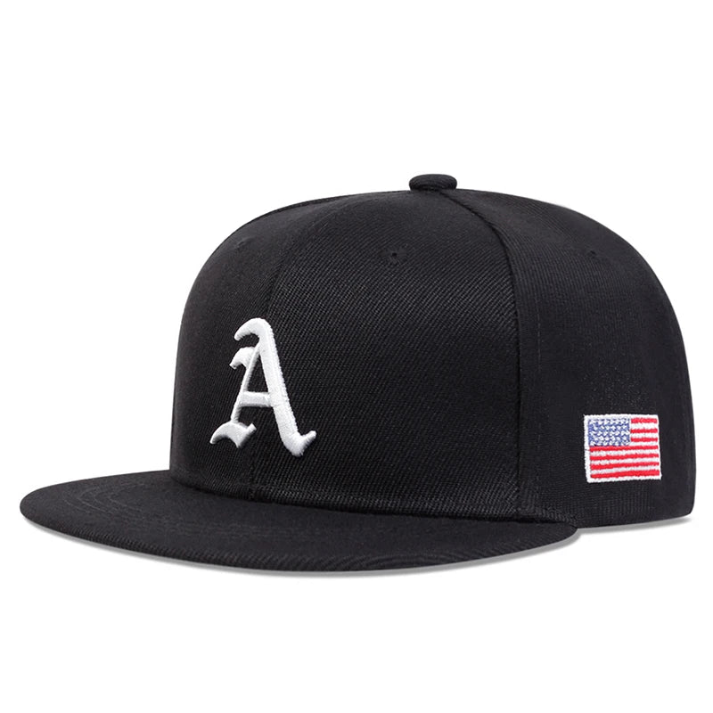 Children Gothic Letter A Embroidery Baseball Caps Hip hop Hats