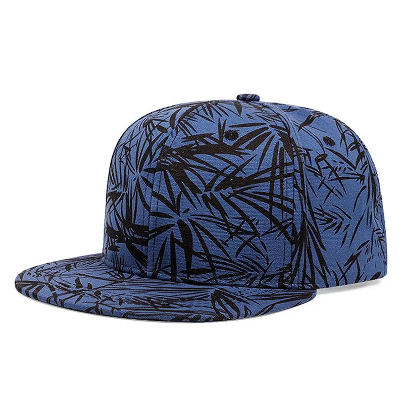 Fashion Baseball Caps Snapback Bamboo Leaf Printing Hats Outdoor Sports Caps Hip Hop Hats Trendy For Men Women Hats