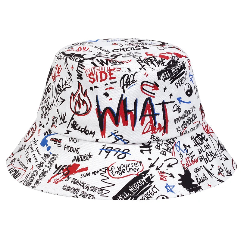 Bucket Hat Hip Hop Cap Men Summer fishing Fisherman hats Graffiti Hat for Men Women